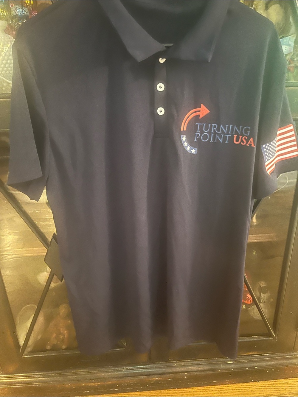 Men's Navy Polo Shirt with Embroidered Logo